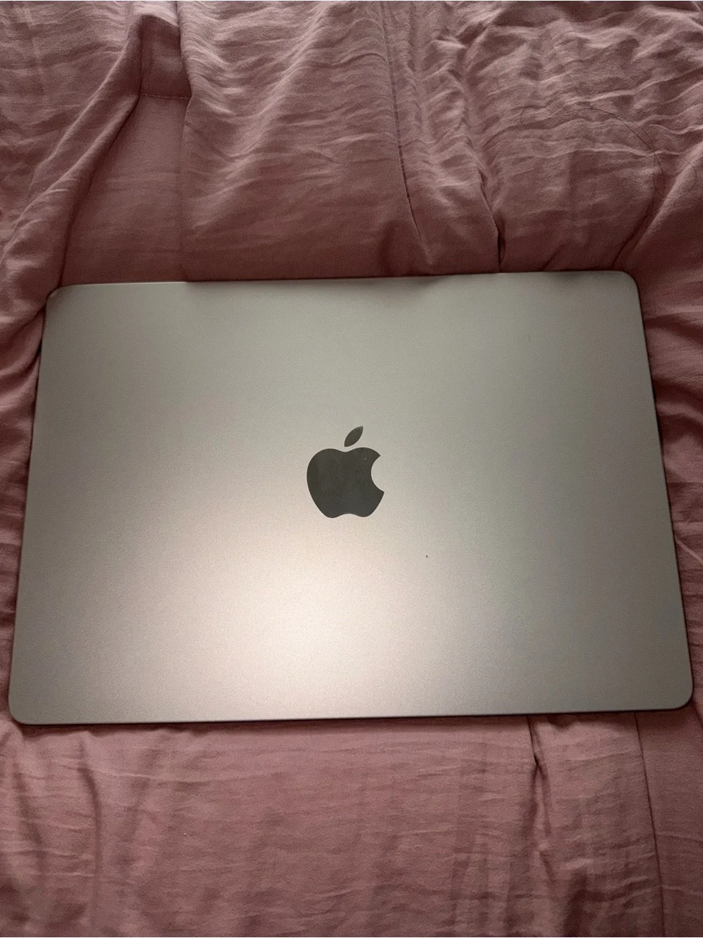 Apple MacBook Laptop in Silver with Dark Apple Logo